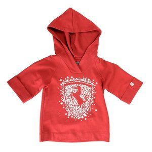 Scuderia Ferrari Girl "Over" Fleece Hooded 3/4 Sleeve Sweater